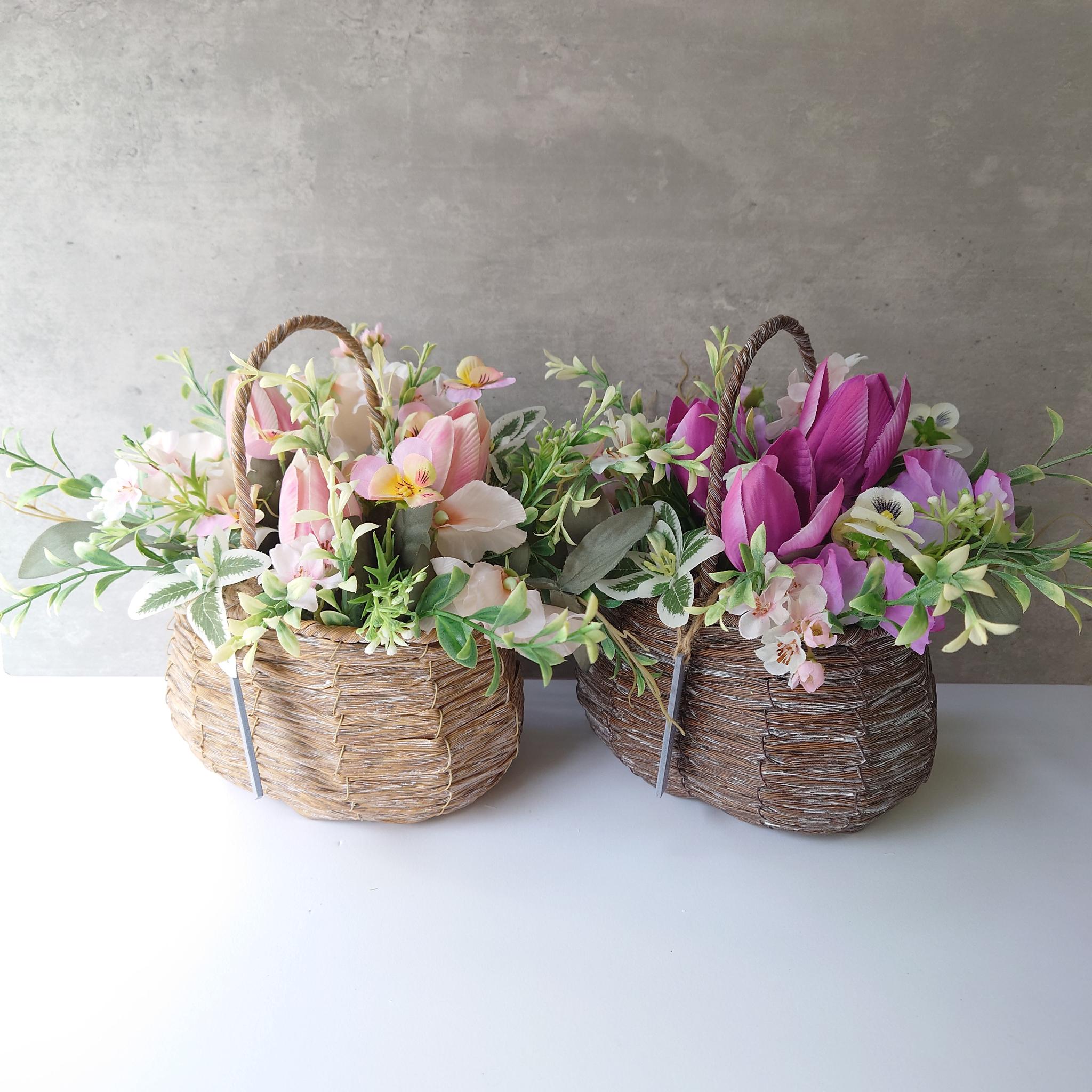 new‼春ハナ勢揃いpailPurple【アレンジ・アーティシャルフラワー】桜・チューリップ・ビオラ『送別ギフト201枚目の画像